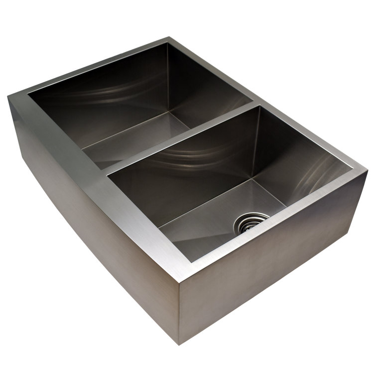 36'' Stainless Steel Farmhouse Double Bowl Kitchen Sink