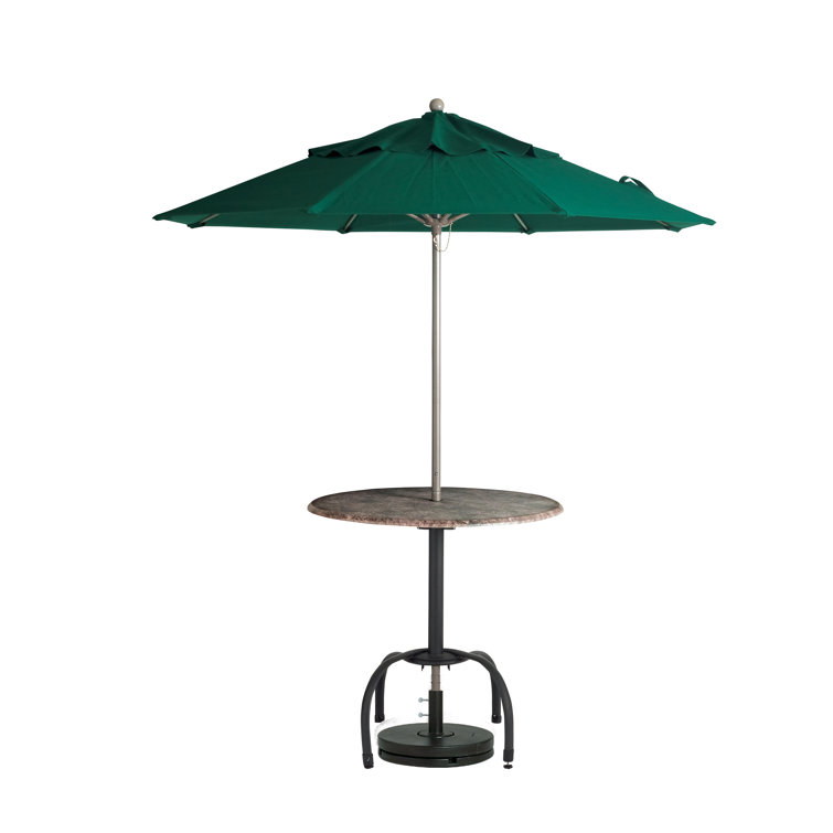 Black Round Concrete Free Standing Umbrella Base with Reinforced Stem