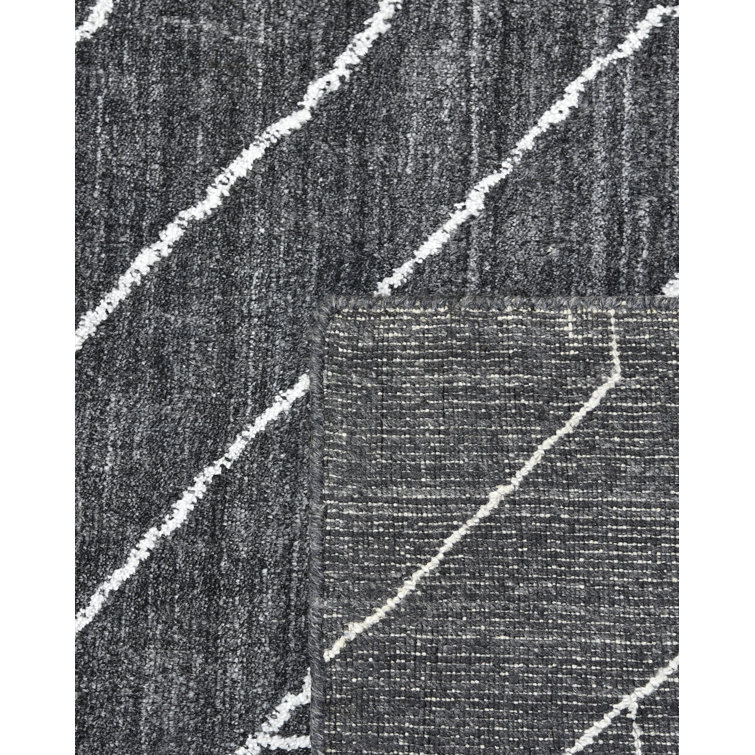 Elysian Gray Hand-Knotted Wool and Viscose 8' x 10' Area Rug