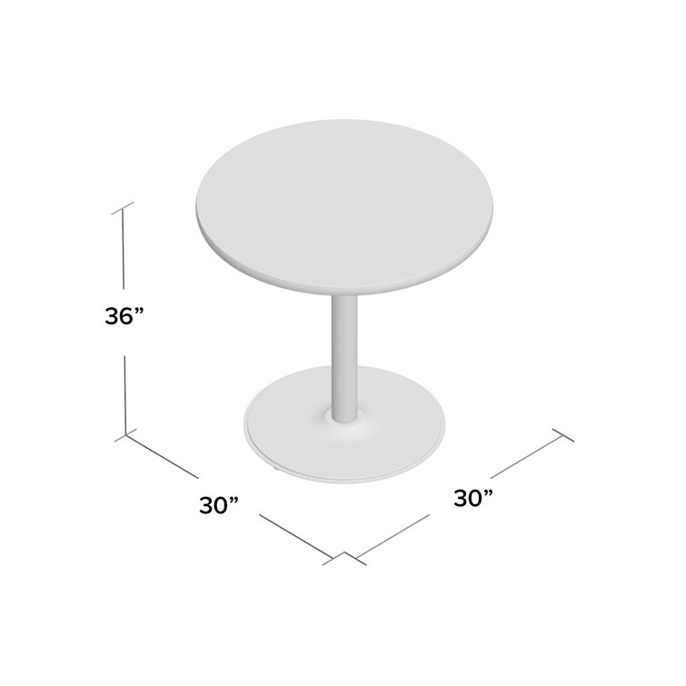 White and Black Round Wood Counter Height Table