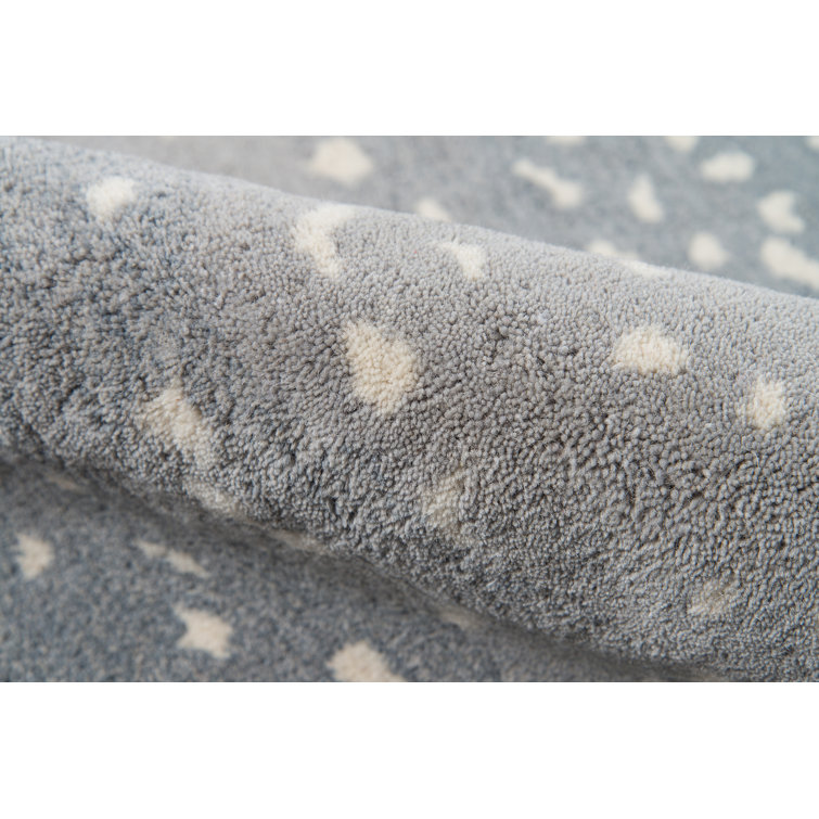 Blue and Gray Hand-Tufted Wool Rectangular Area Rug