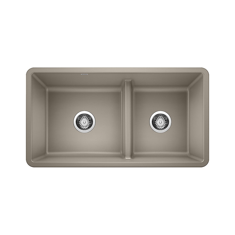 Truffle 33" Stone Double Bowl Undermount Kitchen Sink