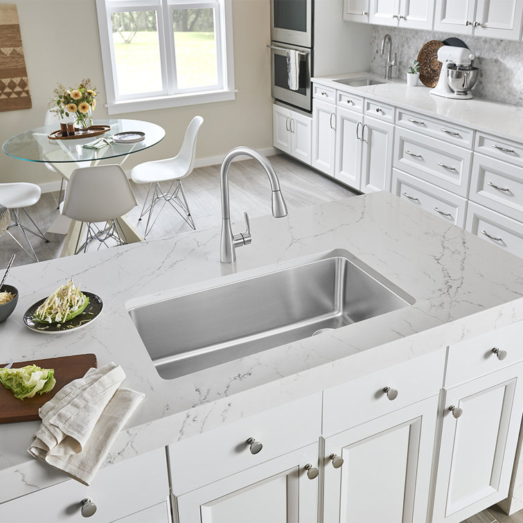 High-Arc Stainless Steel Kitchen Faucet with Dual Spray Pull-Down