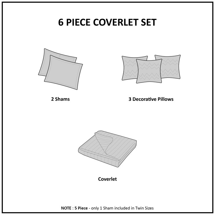 Yellow Reversible Embroidered Microfiber Full Quilt Set