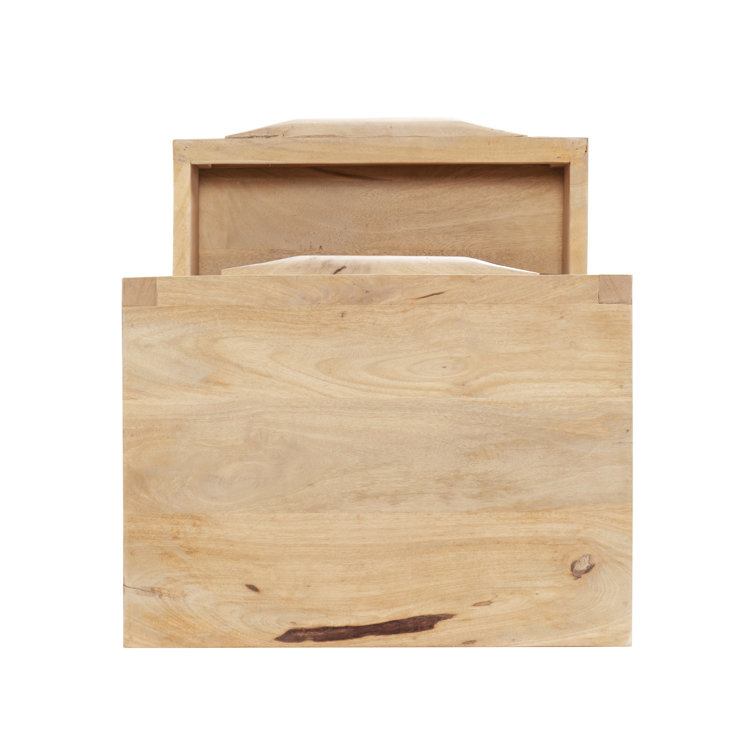 Janie 2-Drawer Natural Rattan and Gold Metal Office Cabinet