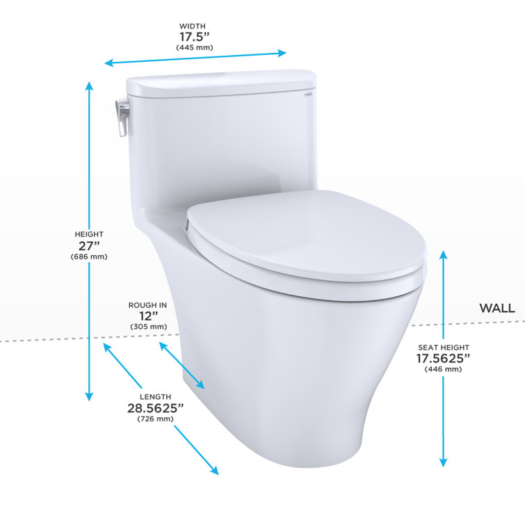 Nexus White Vitreous China Elongated One-Piece Toilet