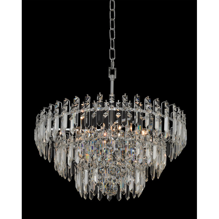 Pandoro Chrome Crystal 6-Light Indoor/Outdoor Chandelier