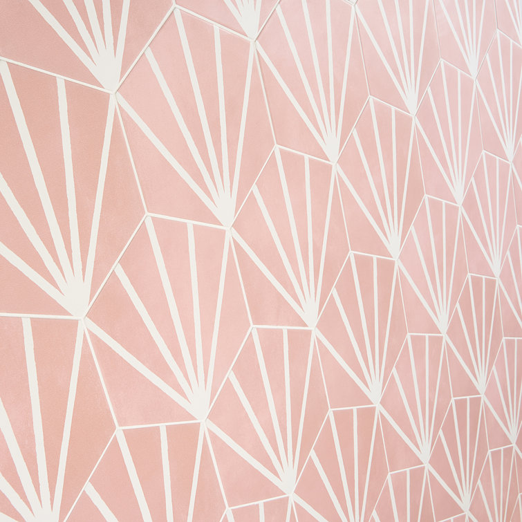 Blush Pink Matte Porcelain Hexagon Tile for Walls and Floors