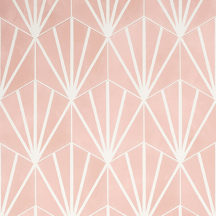 Blush Pink Matte Porcelain Hexagon Tile for Walls and Floors
