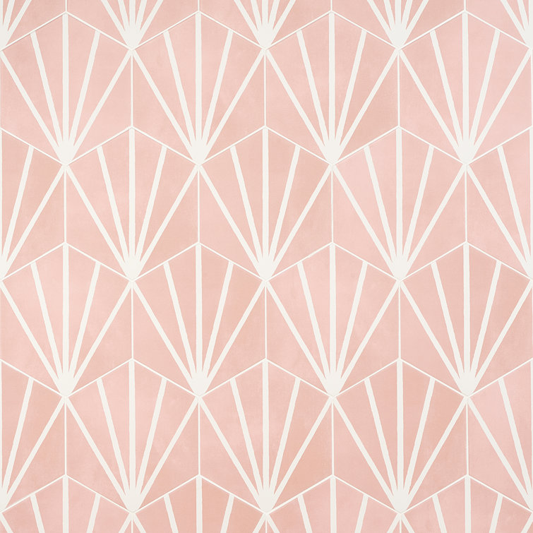 Blush Pink Matte Porcelain Hexagon Tile for Walls and Floors