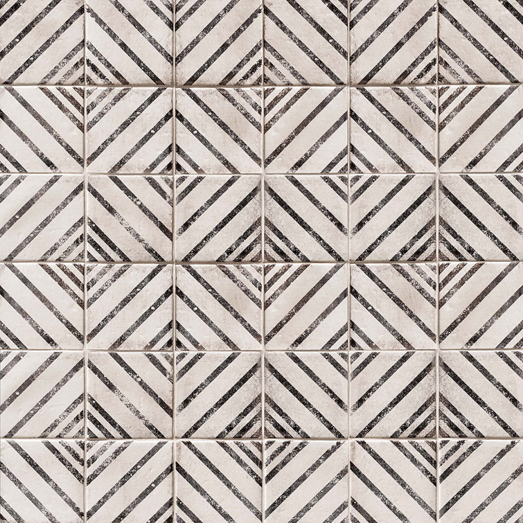 Vivace 4'' x 4'' Porcelain Water Resistant Bathroom Wall Tile