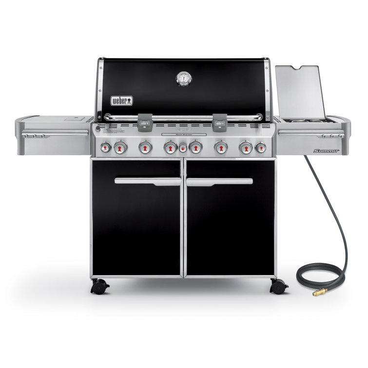 Weber Summit E-670 6-Burner Black Propane Gas Grill with Rotisserie