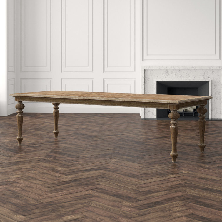 Farmhouse Extendable Rectangular Wood Dining Table