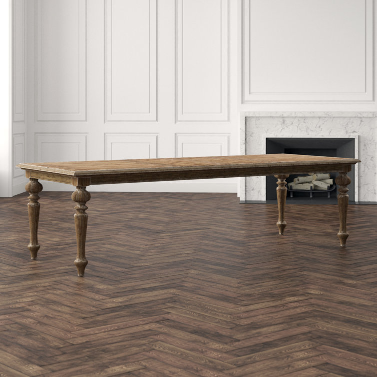 Farmhouse Extendable Rectangular Wood Dining Table