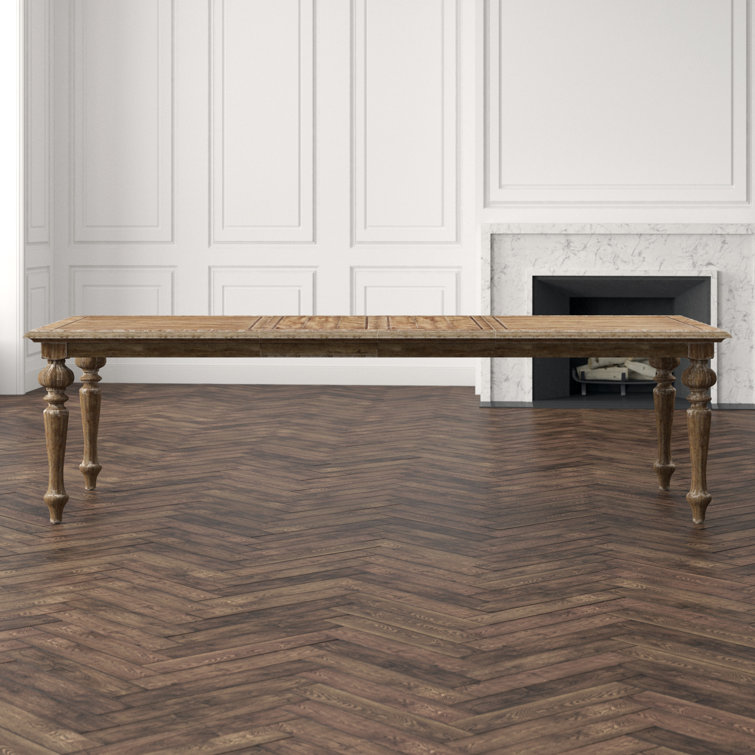 Farmhouse Extendable Rectangular Wood Dining Table