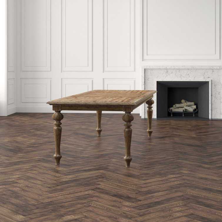 Farmhouse Extendable Rectangular Wood Dining Table