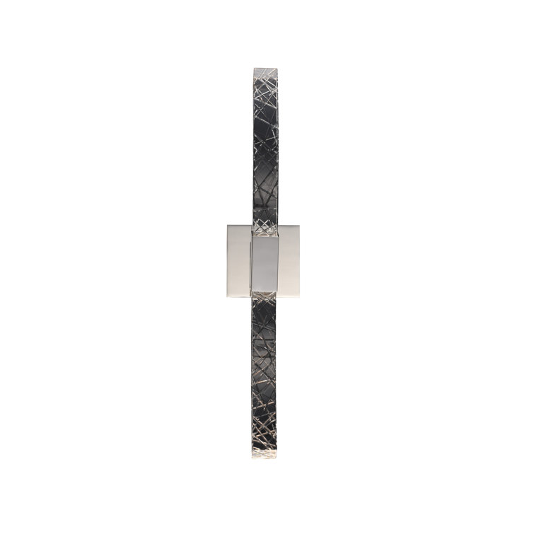 Matte Black and Polished Nickel LED Wall Sconce
