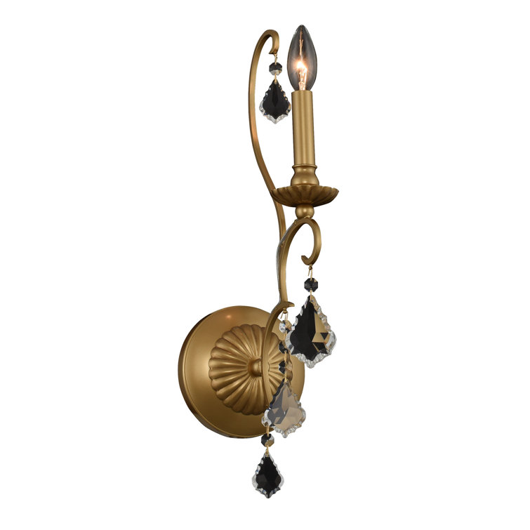 Elise Gold Patina Dimmable Candle Wall Sconce