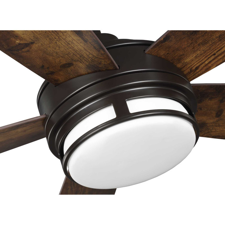 Albin 54'' Bronze Ceiling Fan with LED Light and Remote