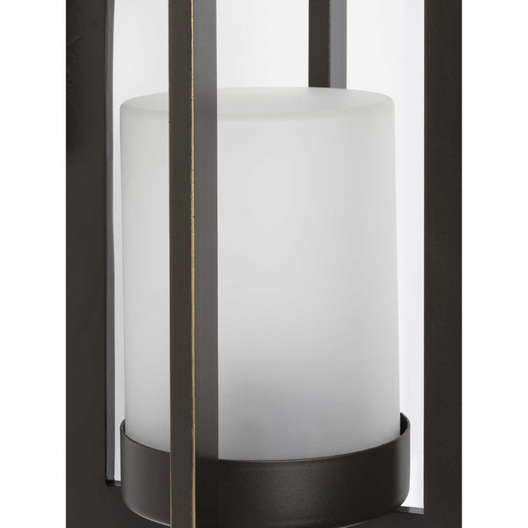 Bronze Dimmable Outdoor Lantern with Etched Glass Diffuser