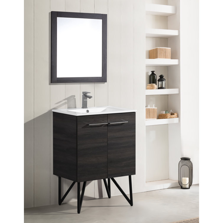 Annecy 24" Black Walnut Freestanding Bathroom Vanity