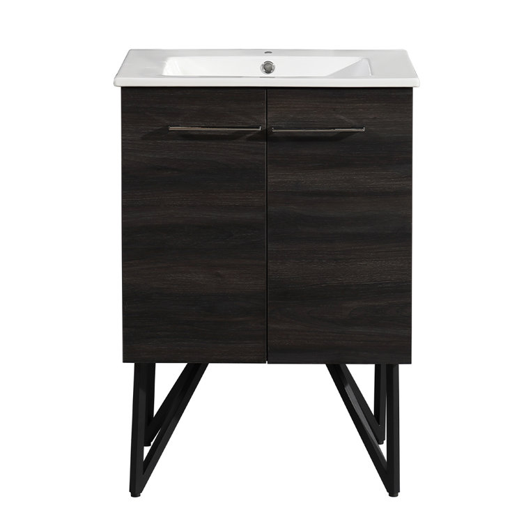 Annecy 24" Black Walnut Freestanding Bathroom Vanity