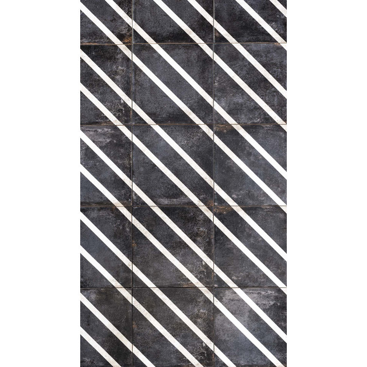 Vivace 9" x 9" Glossy Porcelain Patterned Field Tile