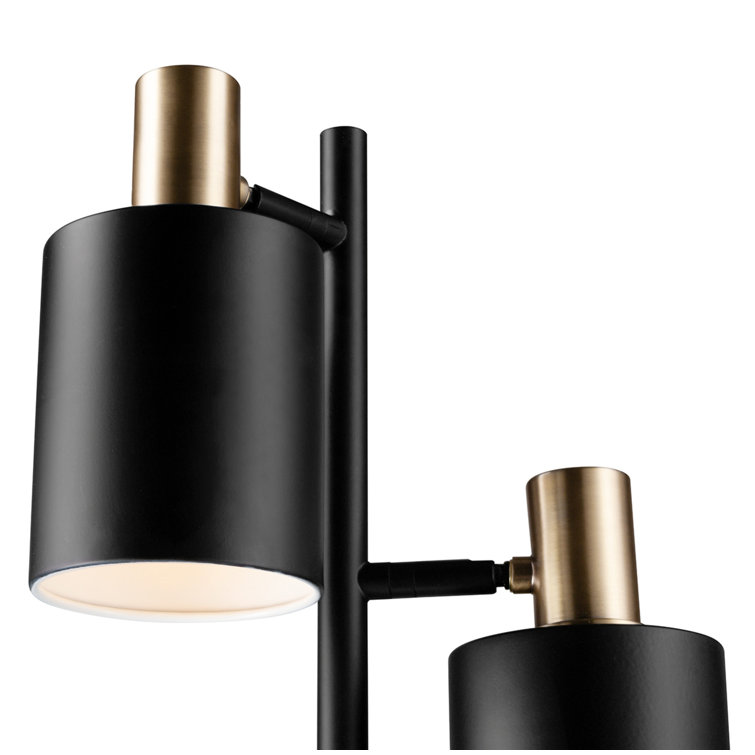 Adjustable 67'' Matte Black 3-Light Track Tree Floor Lamp