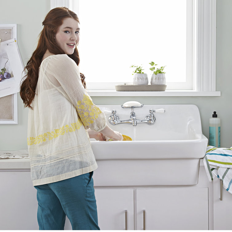 White 30'' Farmhouse Single Bowl Ceramic Kitchen Sink