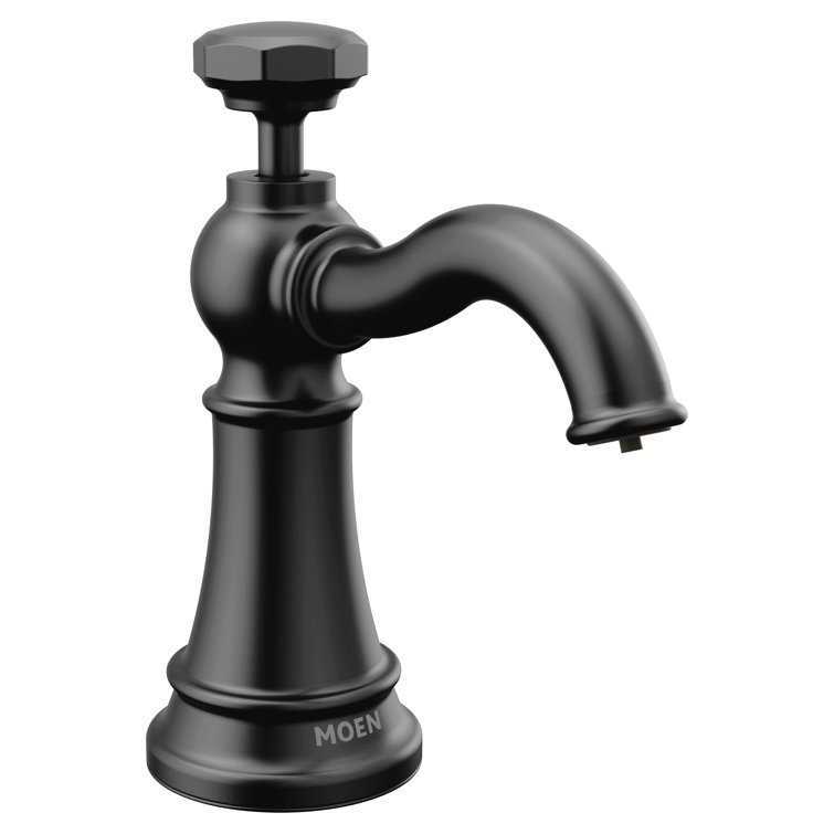 Matte Black Stainless Steel Traditional Soap Dispenser