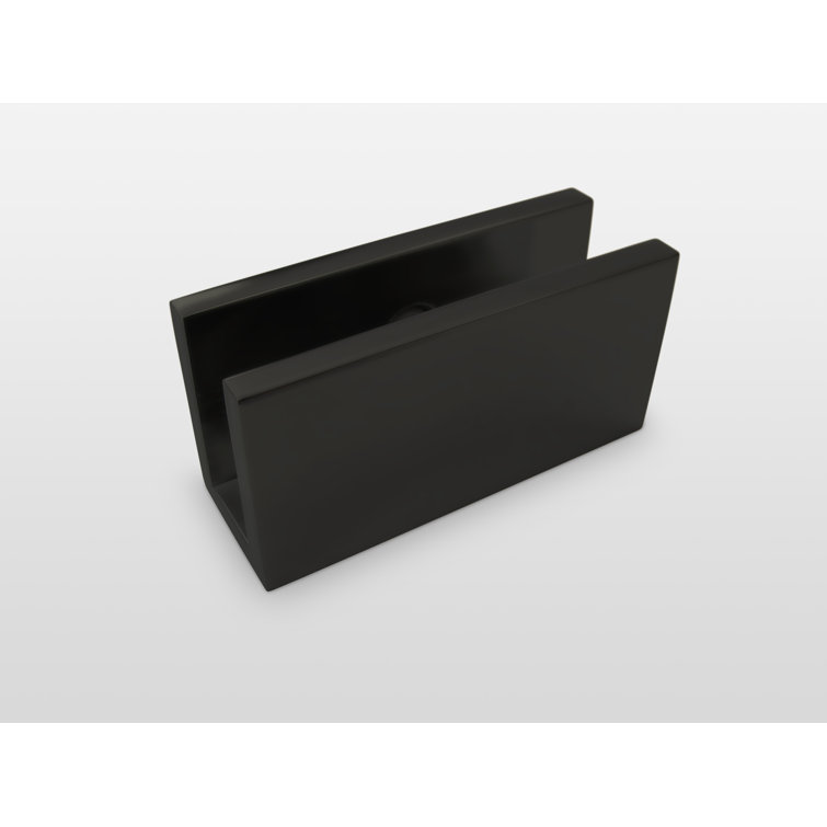 Illume Matte Black 78" x 64.25" Frameless Glass Shower Door