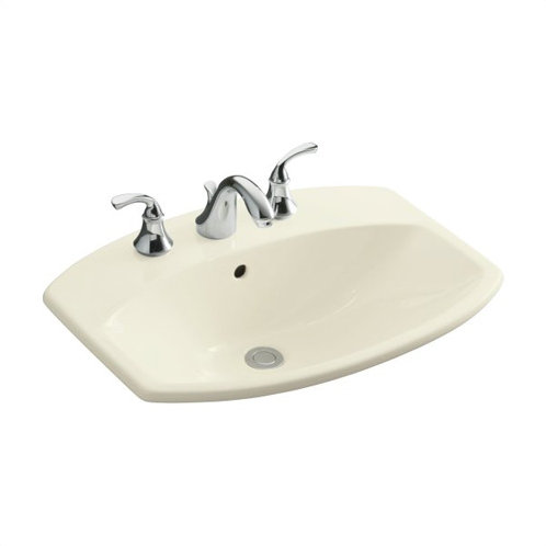 Cimarron Biscuit Oval Ceramic Topmount Bathroom Sink