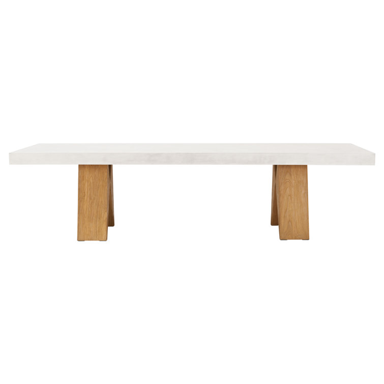 Perpetual Ebony White 87" Lightweight Concrete Dining Table