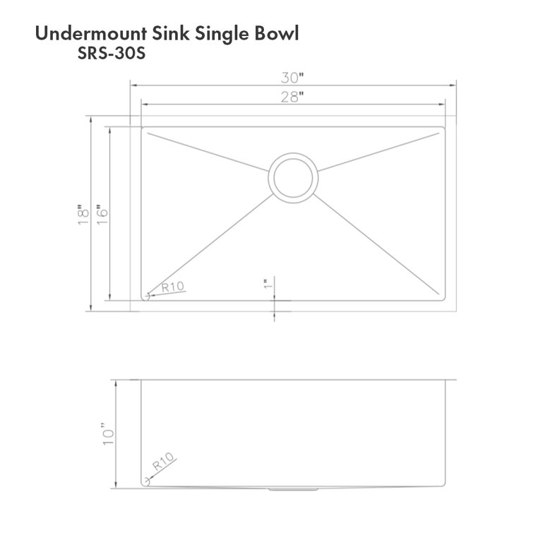DuraSnow 30" Stainless Steel Drop-In Single Bowl Kitchen Sink