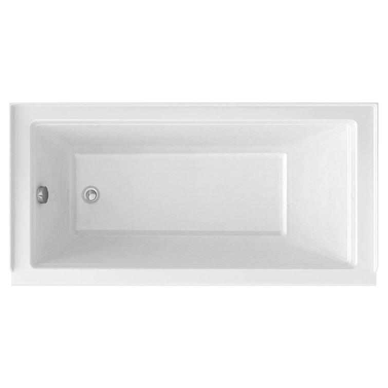 White 60'' Acrylic Alcove Bathtub with Apron