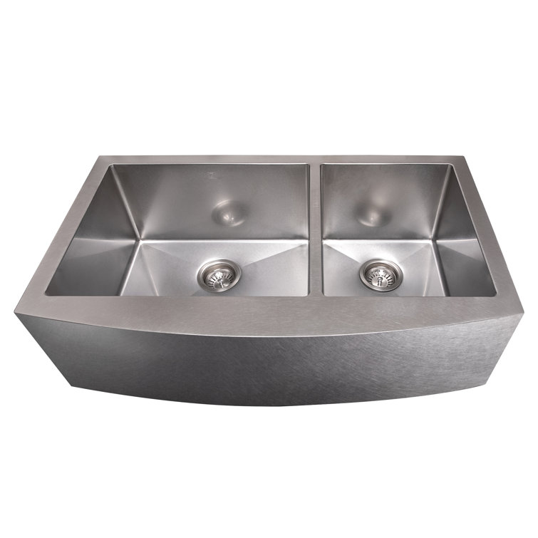 36" Stainless Steel Double Bowl Farmhouse Kitchen Sink