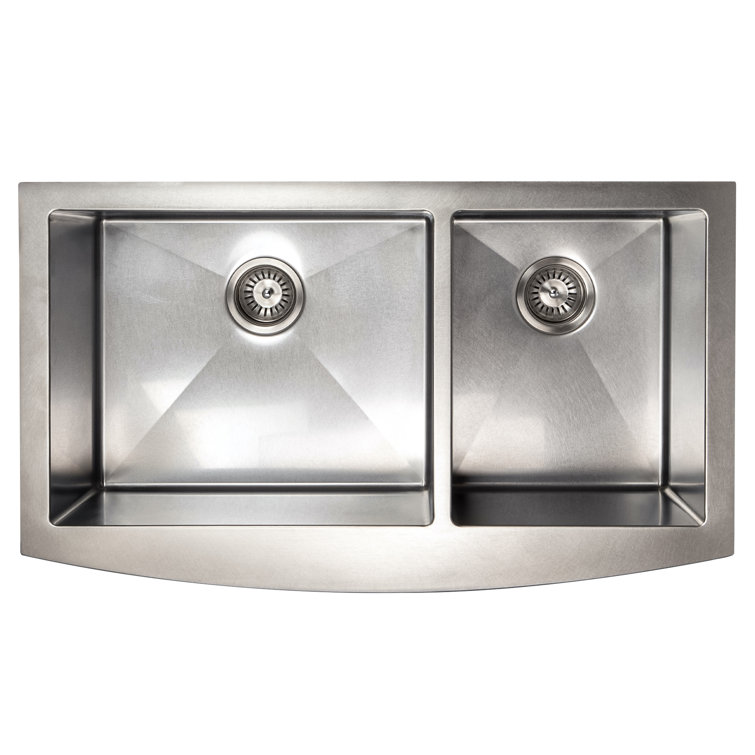 36" Stainless Steel Double Bowl Farmhouse Kitchen Sink