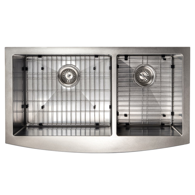 36" Stainless Steel Double Bowl Farmhouse Kitchen Sink