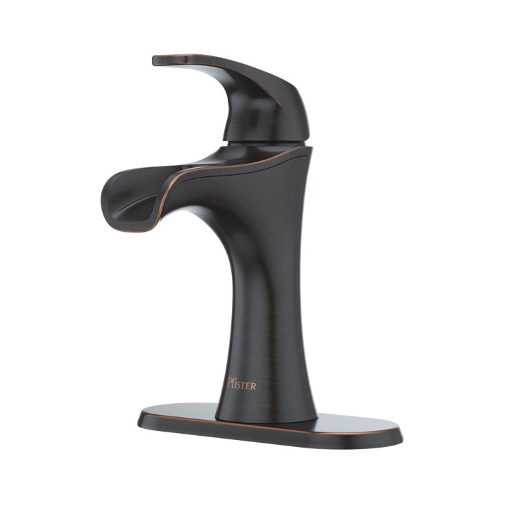 Elegant Tuscan Bronze Single-Hole Bathroom Faucet with Push & Seal Drain