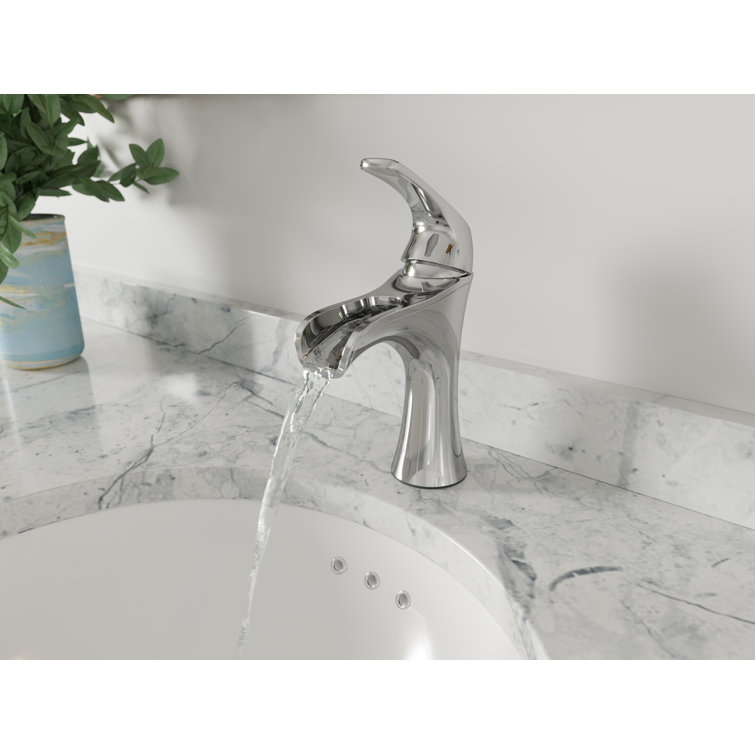 Jaida Sleek Polished Chrome Waterfall Bathroom Faucet