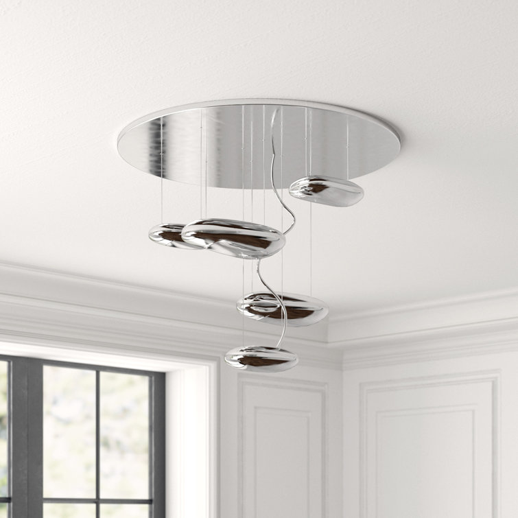 Ross Lovegrove 22" Polished Aluminum LED Chandelier