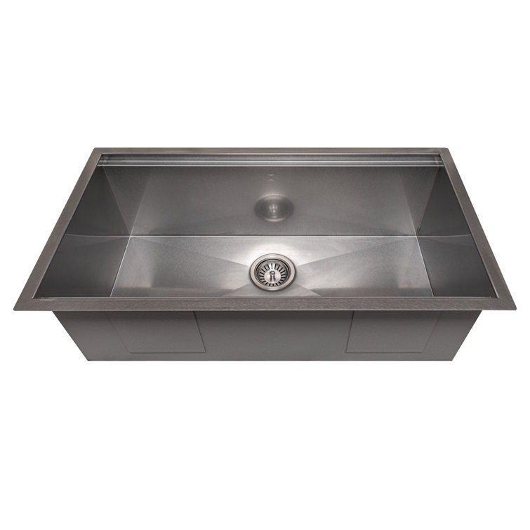 ZLINE 33" Stainless Steel Undermount Single Bowl Kitchen Sink with Accessories