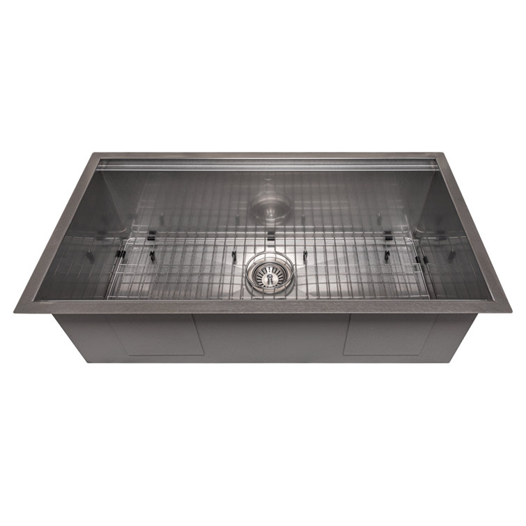ZLINE 33" Stainless Steel Undermount Single Bowl Kitchen Sink with Accessories