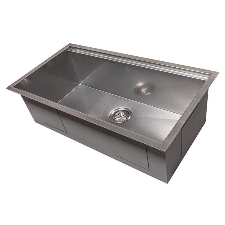 ZLINE 33" Stainless Steel Undermount Single Bowl Kitchen Sink with Accessories