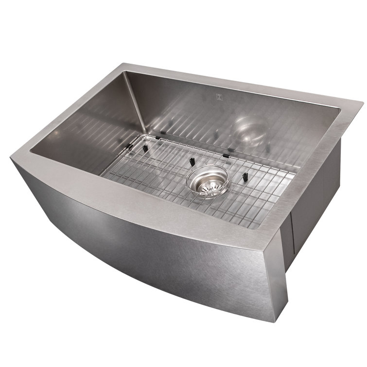 Zermatt 30" Stainless Steel Farmhouse Apron Single Bowl Sink