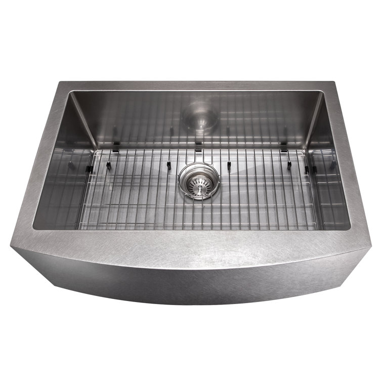 Zermatt 30" Stainless Steel Farmhouse Apron Single Bowl Sink