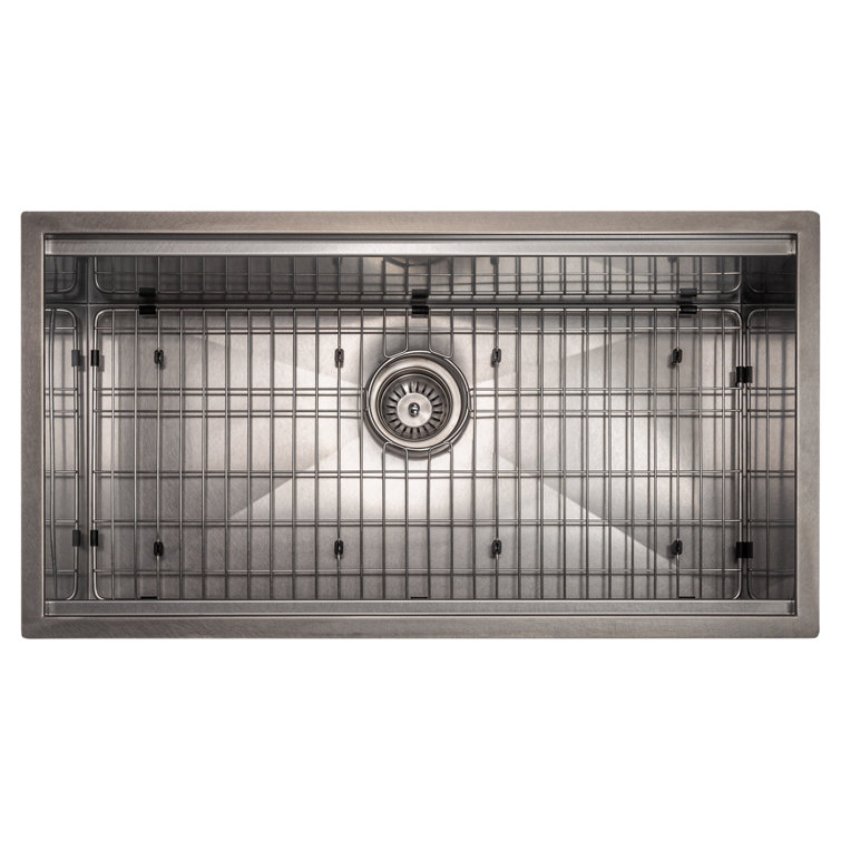 ZLINE 33" Stainless Steel Undermount Single Bowl Kitchen Sink with Accessories