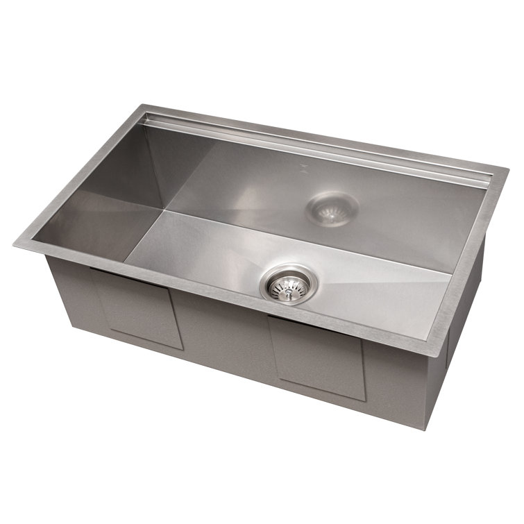 ZLINE 30" DuraSnow Stainless Steel Undermount Single Bowl Sink with Accessories