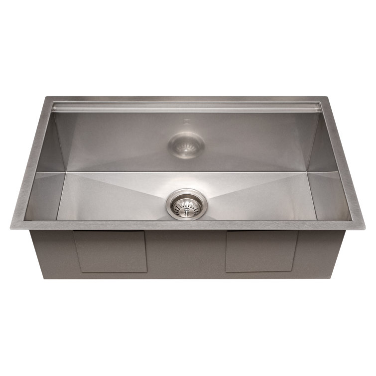ZLINE 30" DuraSnow Stainless Steel Undermount Single Bowl Sink with Accessories
