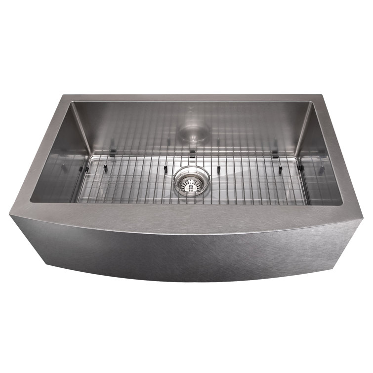 DuraSnow 33'' Stainless Steel Farmhouse Apron Single Bowl Sink